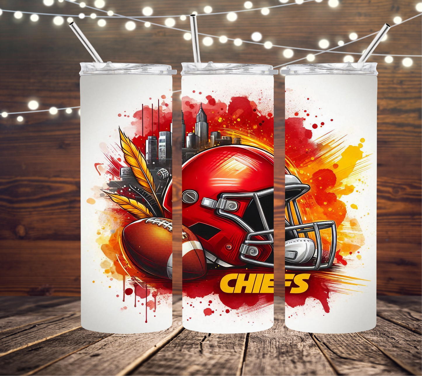 KC Chiefs 20oz Skinny Tumbler
