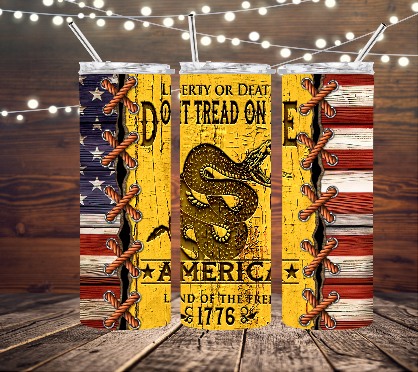 Don't Tread On Me 20oz Skinny Tumbler