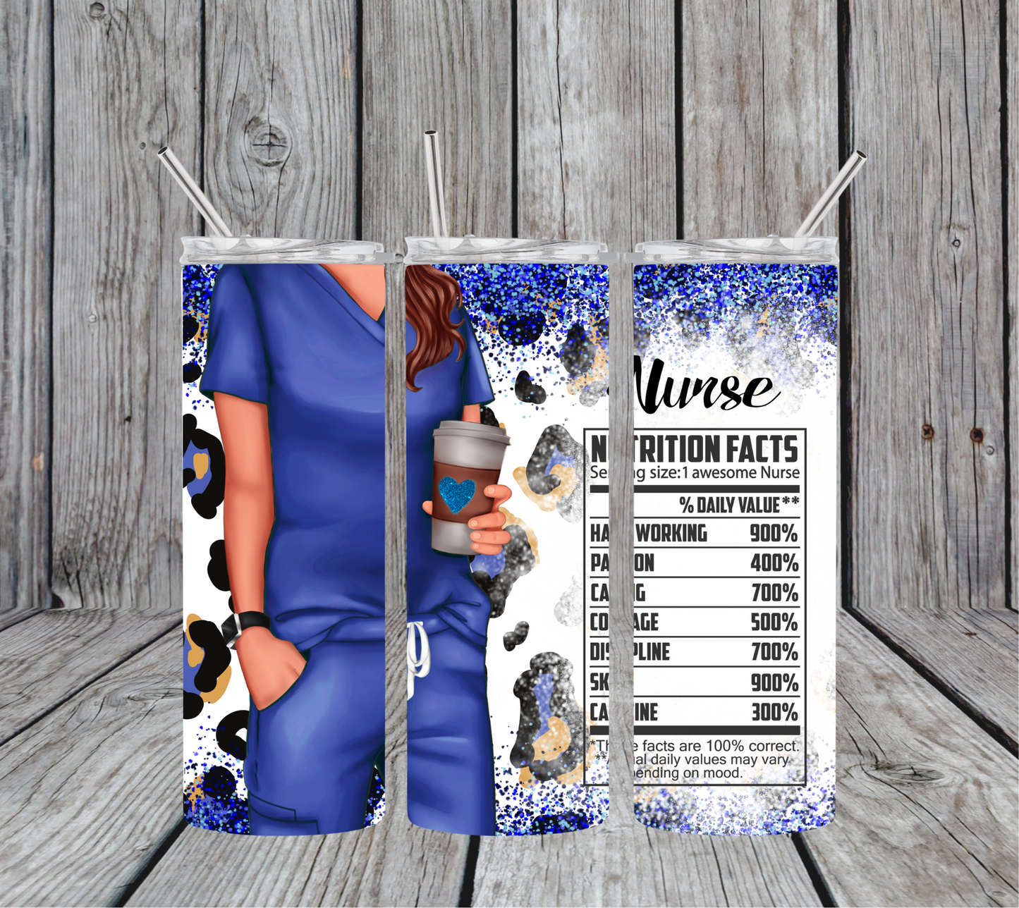 Nurse Nutrition Facts 20oz Skinny Tumbler