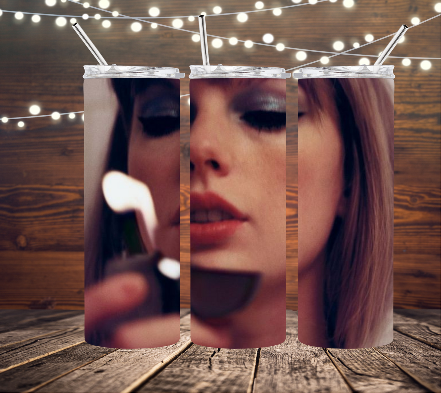 Midnights Album Cover Taylor Swift 20oz Skinny Tumbler