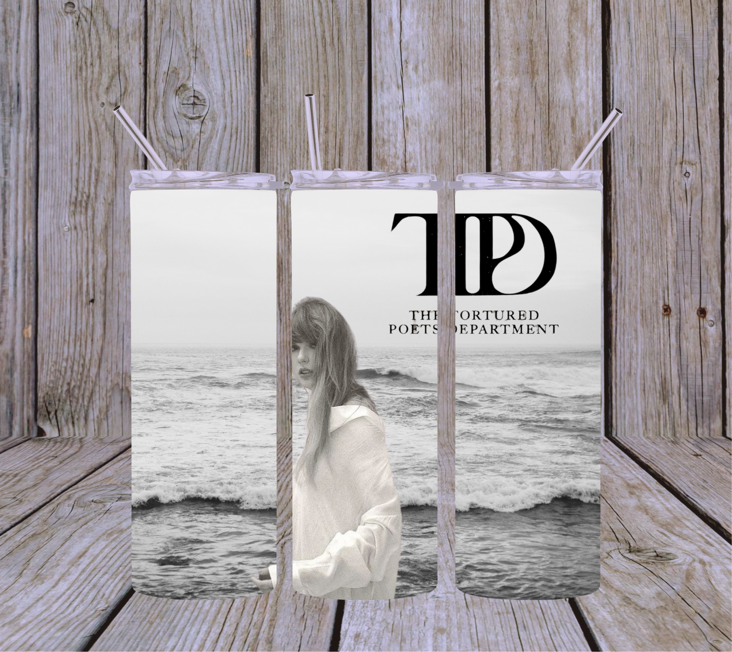 TTPD Album Taylor Swift Photoshoot 20oz Skinny Tumbler