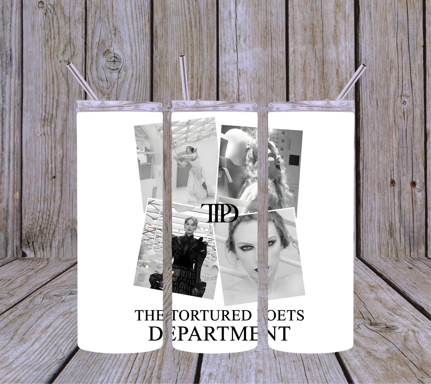 TTPD Album Taylor Swift Images 20oz Skinny Tumbler