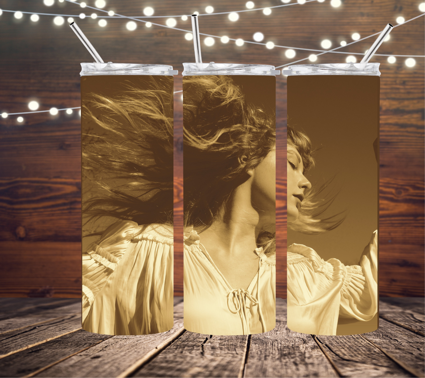 Fearless Taylor's Version Album Cover Taylor Swift 20oz Skinny Tumbler