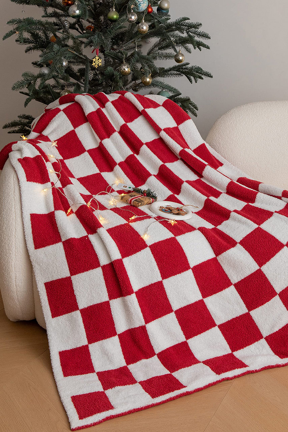 Black & White Checkerboard 127*152cm Flannel Blanket