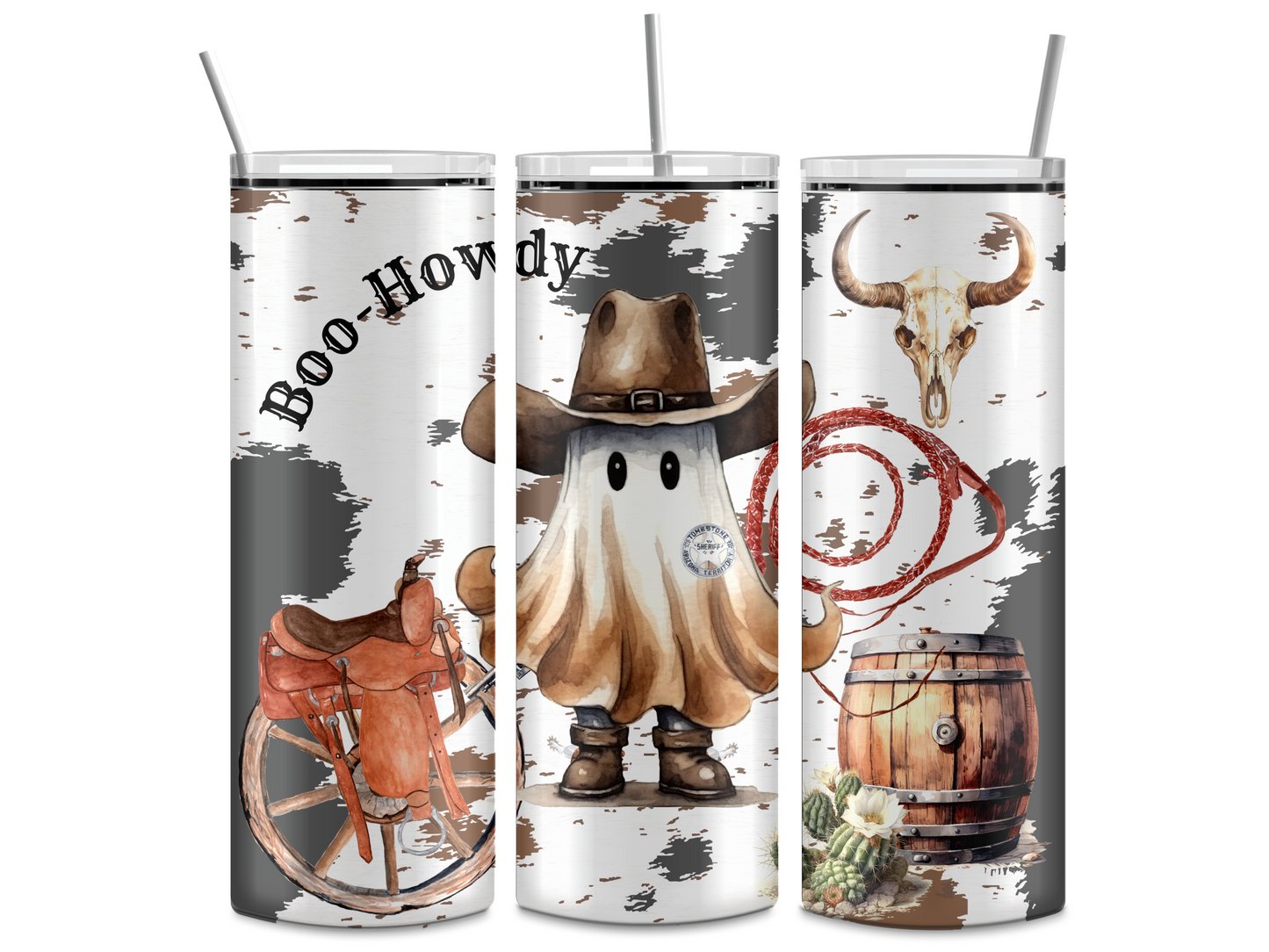 Boo Howdy - Sheriff - Halloween 20oz Skinny Tumbler