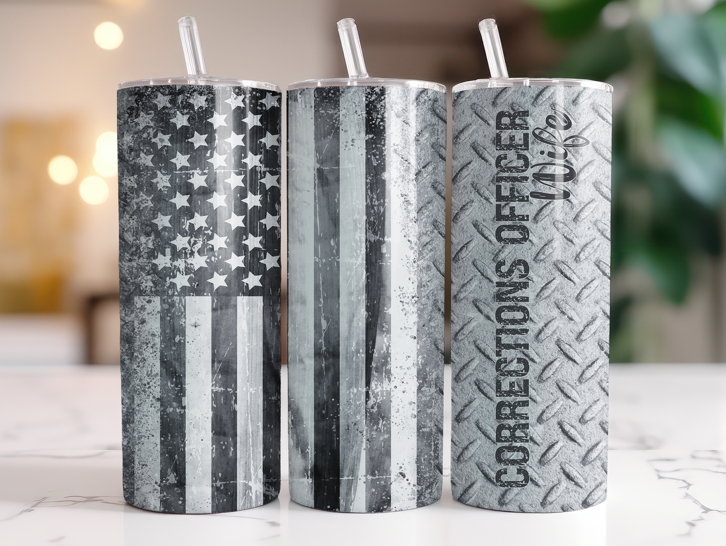 Corrections Officer Wife 20oz Skinny Tumbler