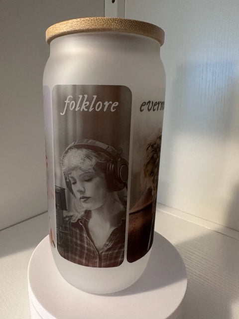 Taylor Swift Album Versions Frosted Beer Can Glass 16oz