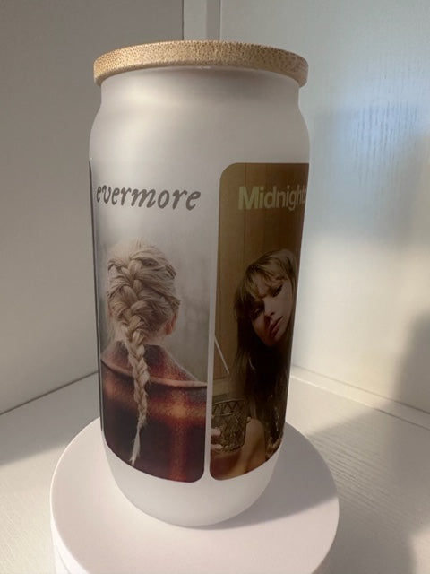 Taylor Swift Album Versions Frosted Beer Can Glass 16oz