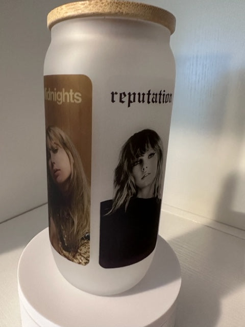Taylor Swift Album Versions Frosted Beer Can Glass 16oz
