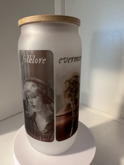 Taylor Swift Album Versions Frosted Beer Can Glass 16oz