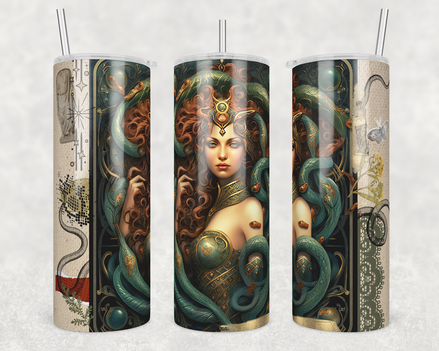 Medusa - Magical - Vintage 20oz Skinny Tumbler