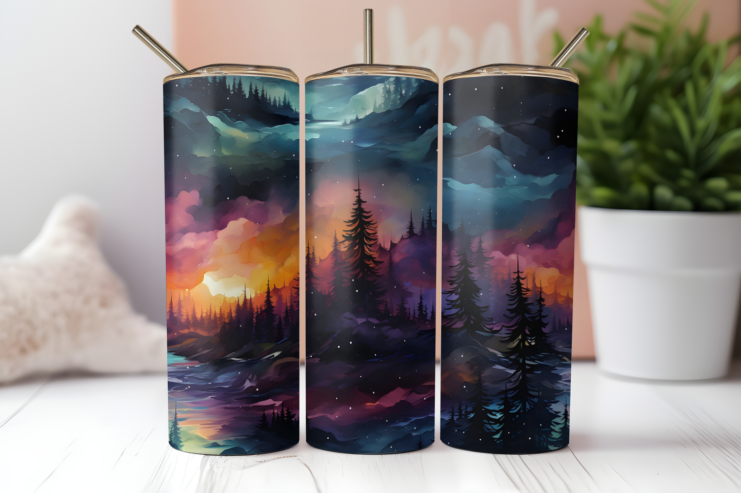 Northern Lights Collection 20oz Skinny Tumbler