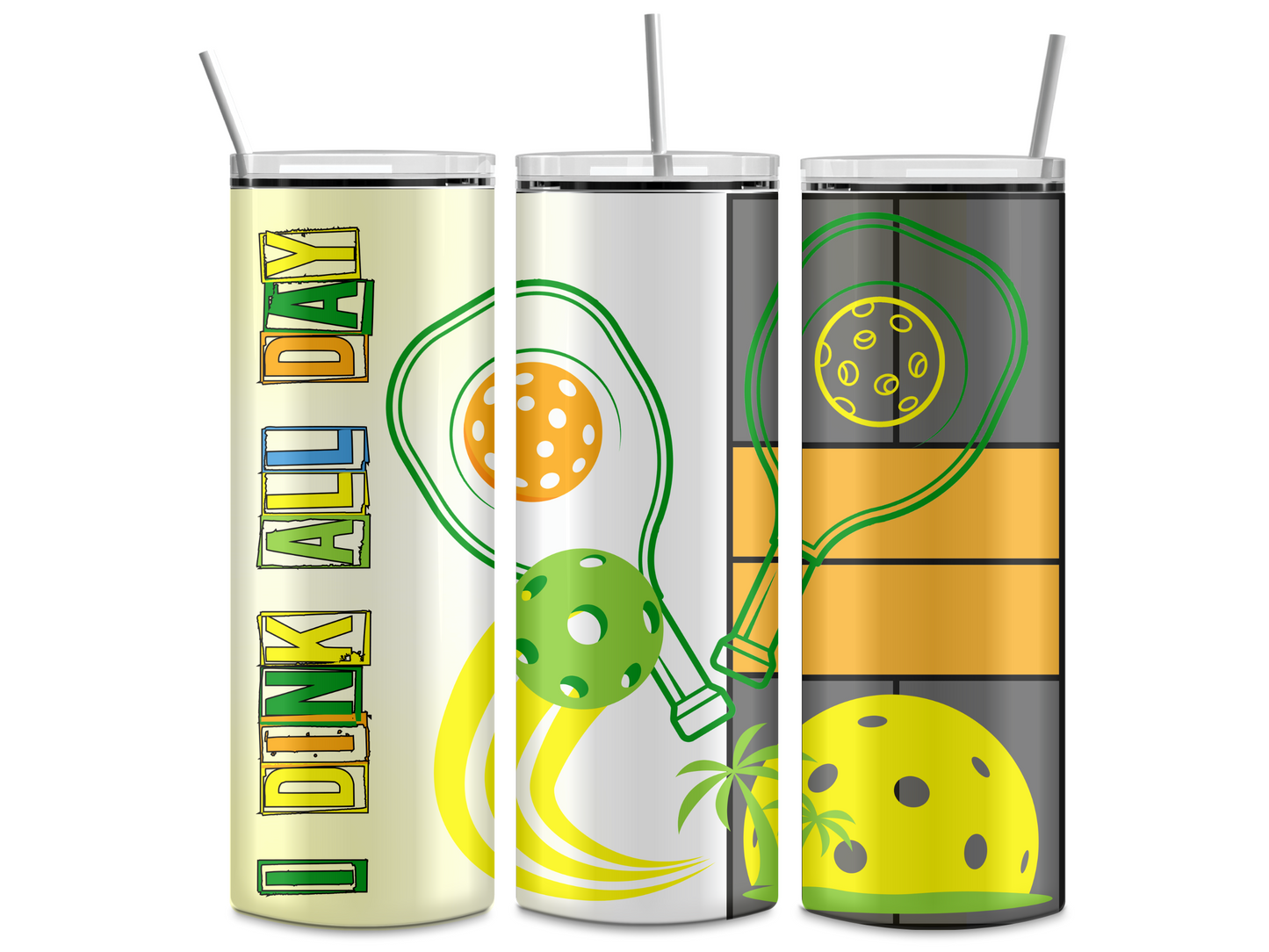 I Dink All Day - Pickleball 20oz Skinny Tumbler