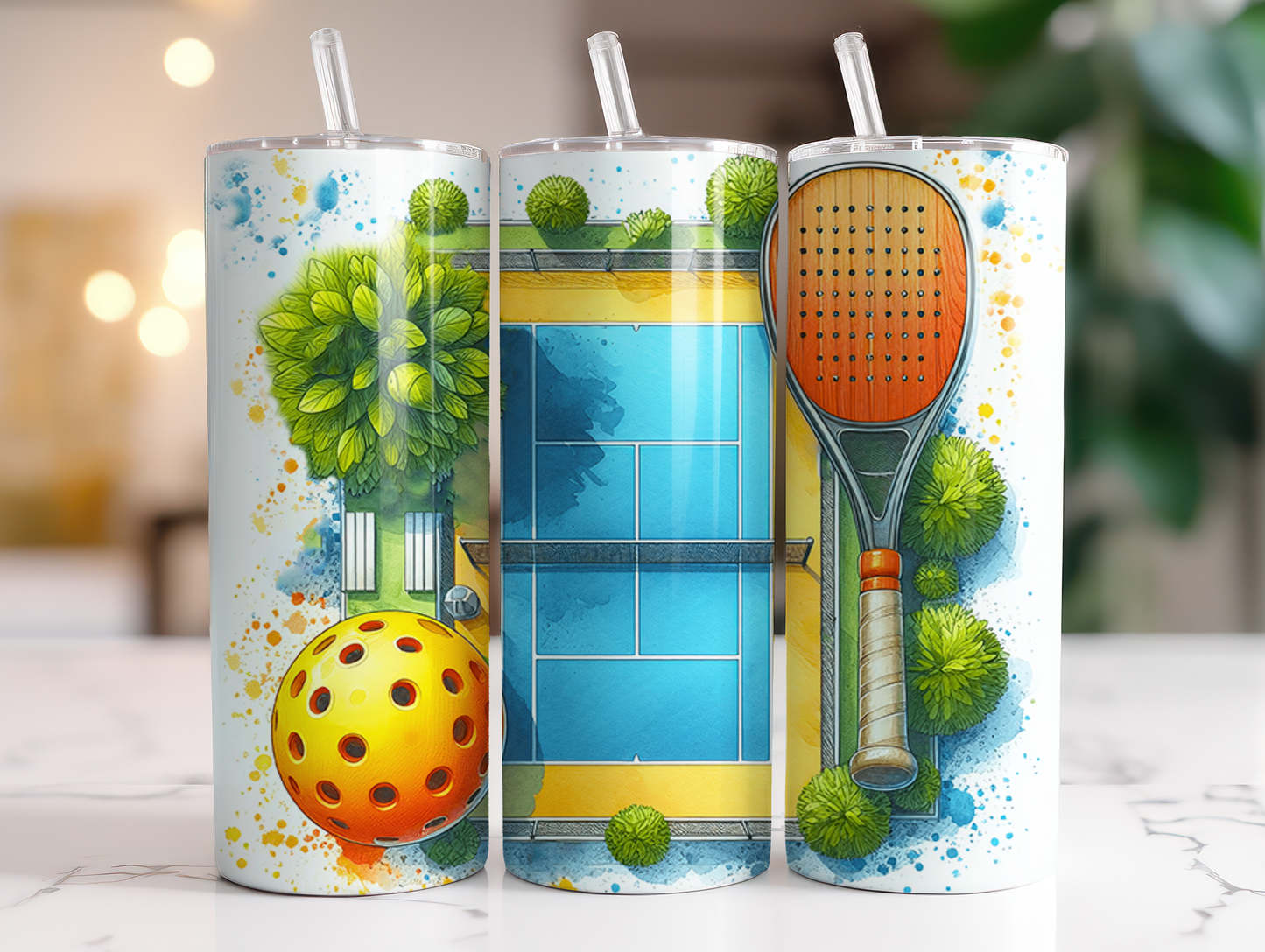 Pickleball 20oz Skinny Tumbler