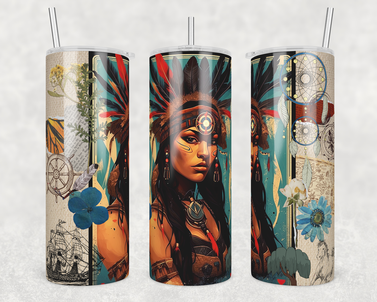 Pocohontas - Magical - Vintage 20oz Skinny Tumbler