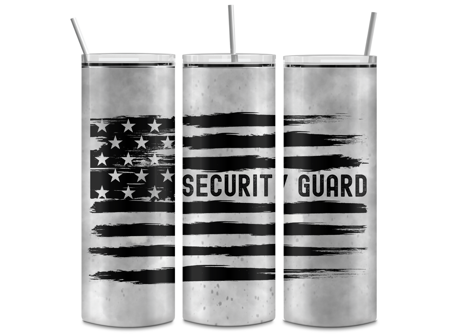 Security Guard & Flag 20oz Skinny Tumbler