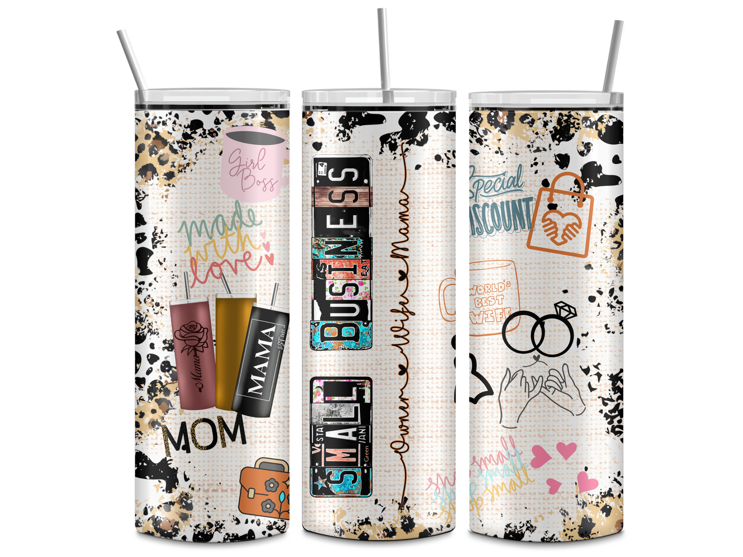 Small Business Owner - Girl Boss 20oz Skinny Tumbler