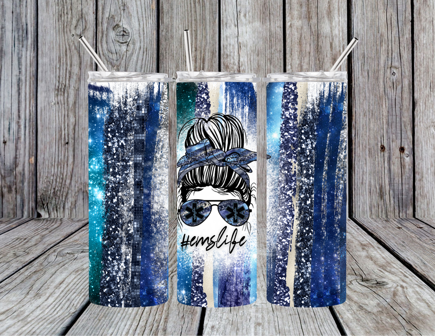 #emslife Messy Bun EMS 20oz Skinny Tumbler