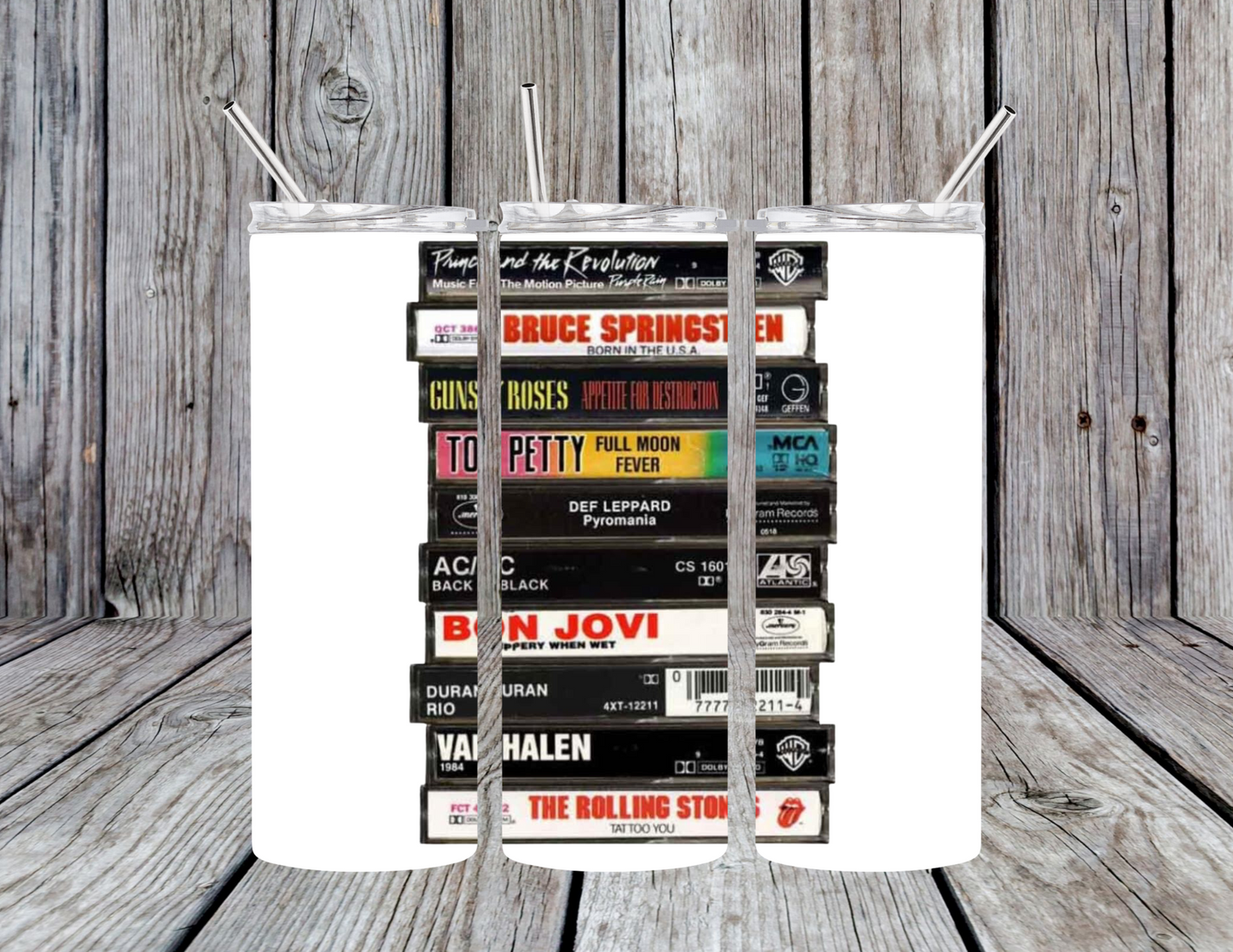 Rock n Roll Cassette Tapes 20oz Skinny Tumbler