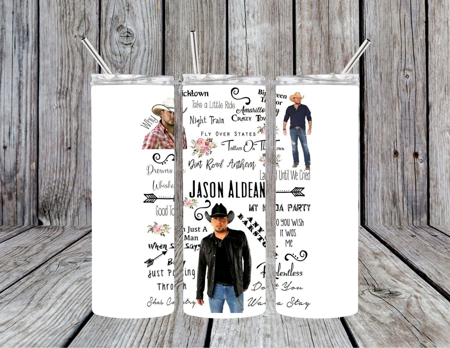 Jason Aldean Skinny Tumbler