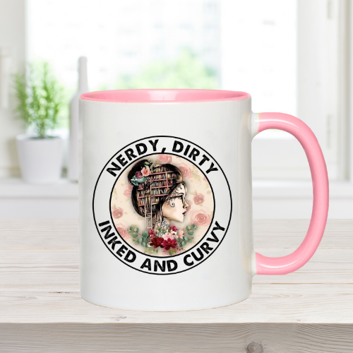 Nerdy Dirty Inked & Curvy Books Coffee Mug