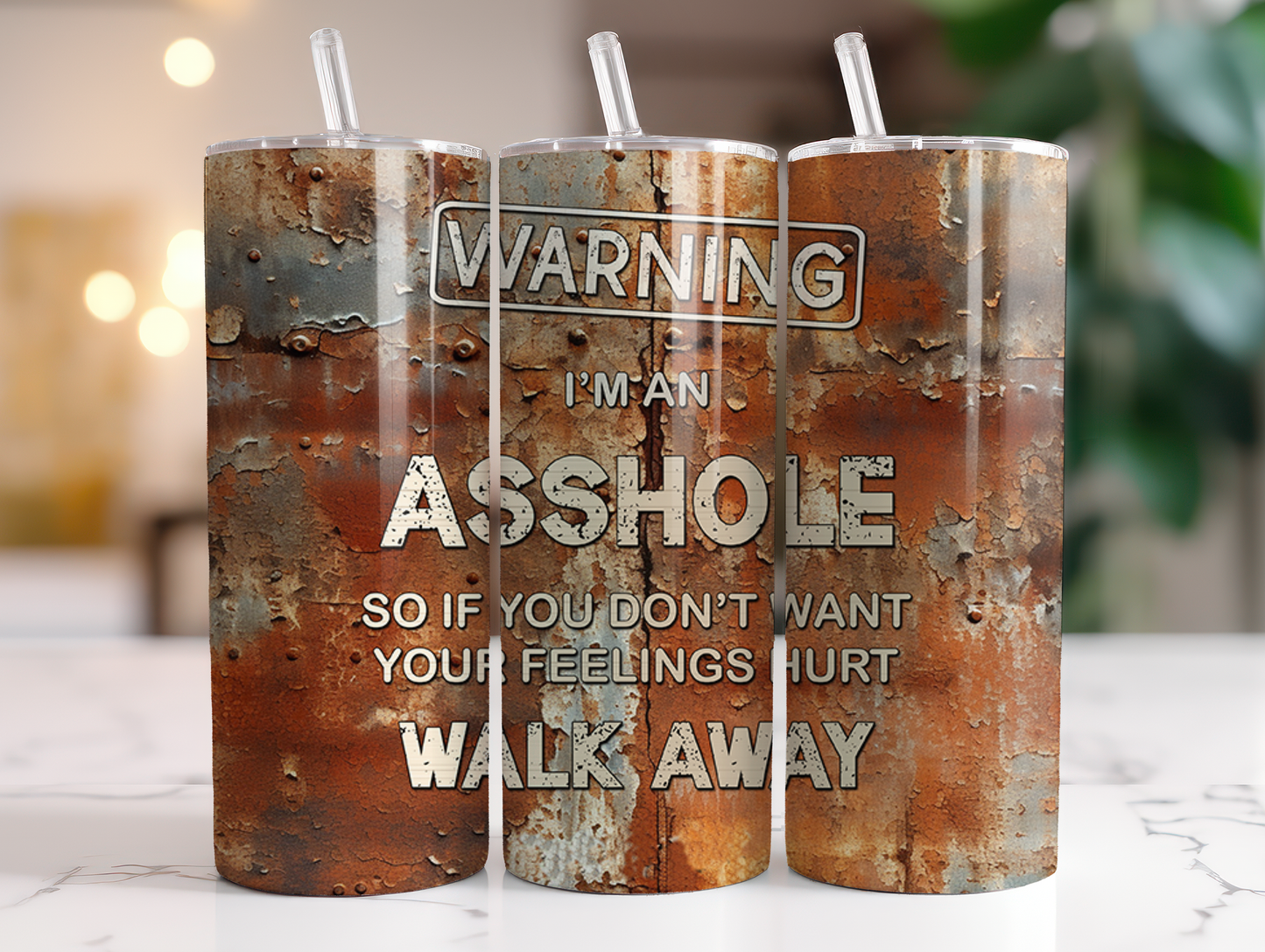 Warning Walk Away 20oz Skinny Tumbler
