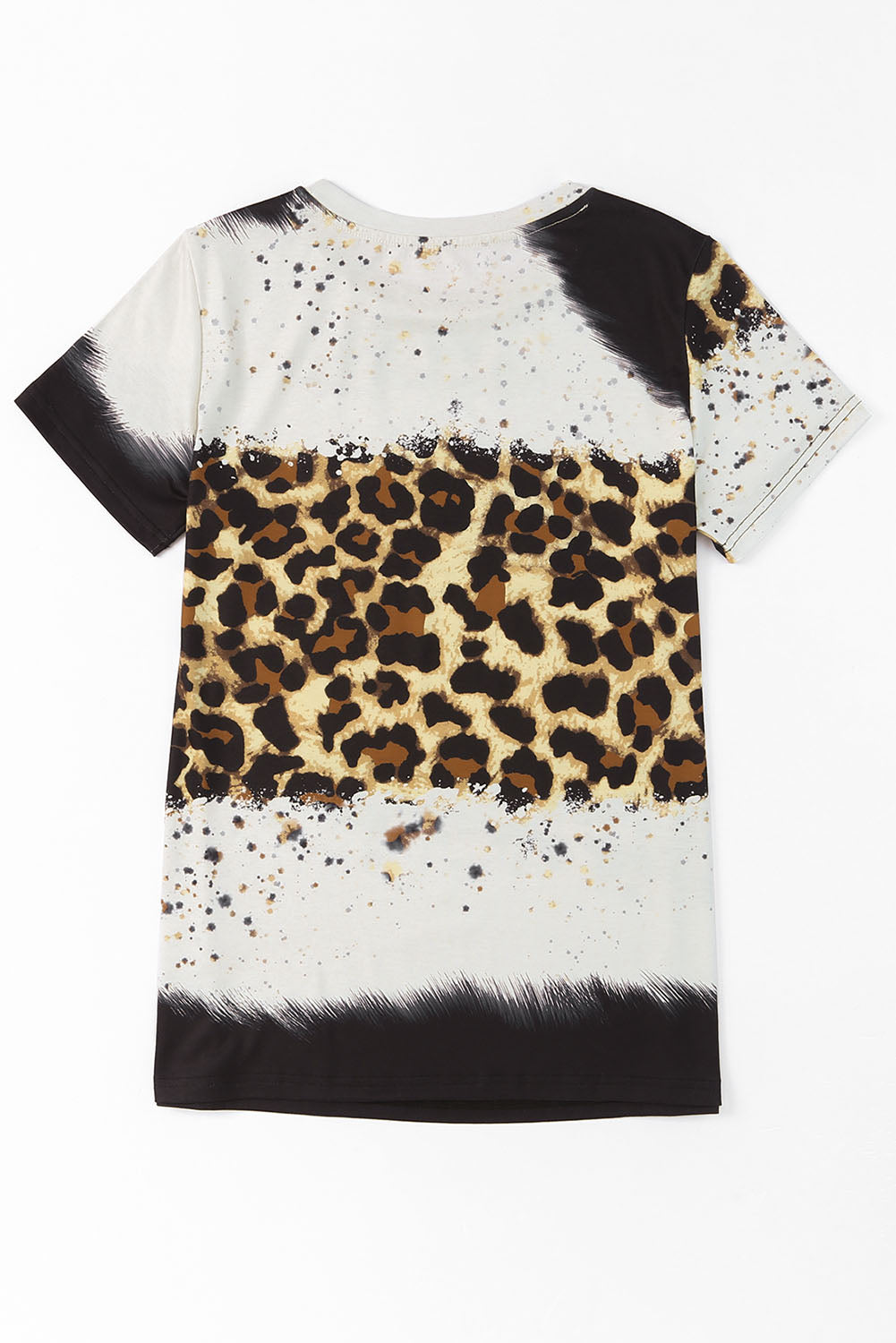 Brown Leopard Print TRAIN STATION Graphic T Shirt
