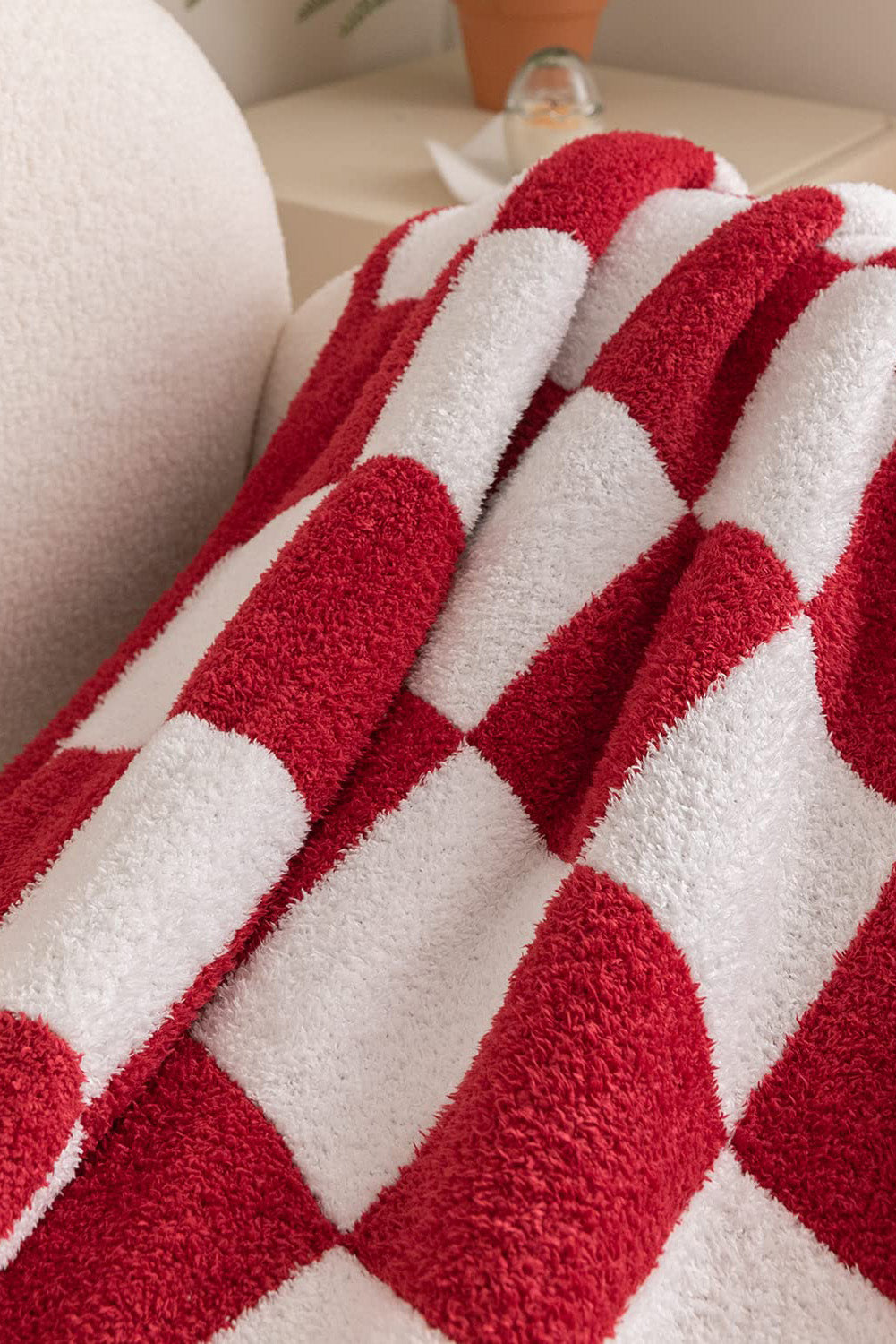 Black & White Checkerboard 127*152cm Flannel Blanket