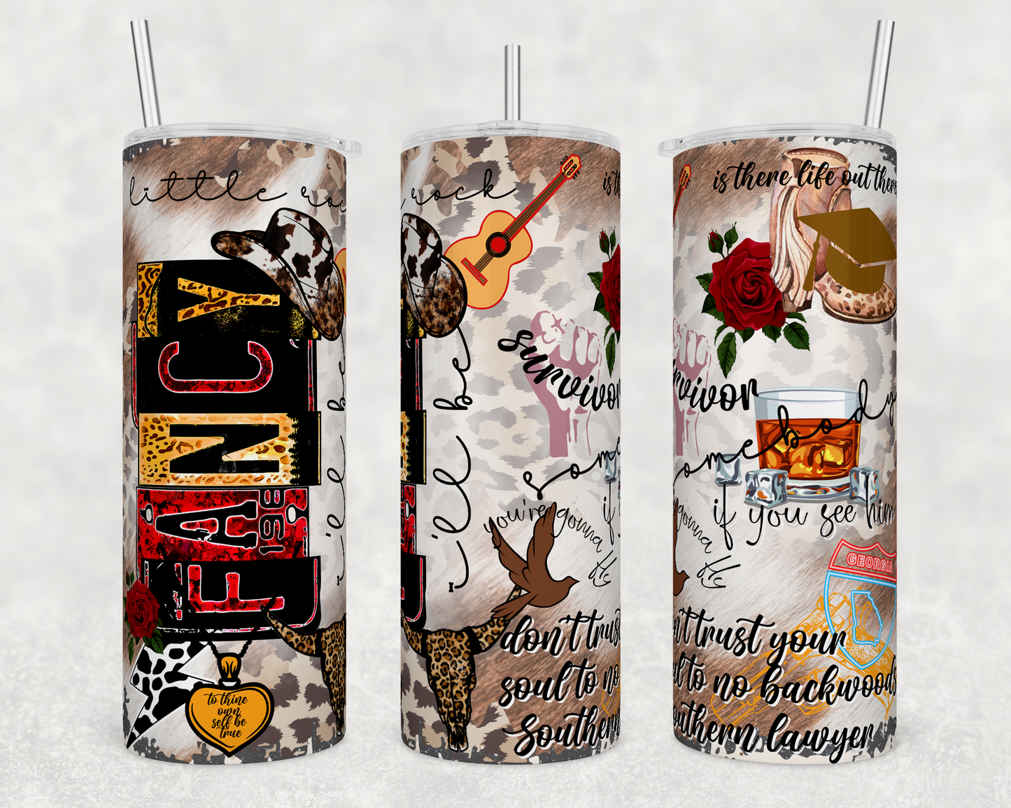 Fancy - Reba - Country 20oz Skinny Tumbler