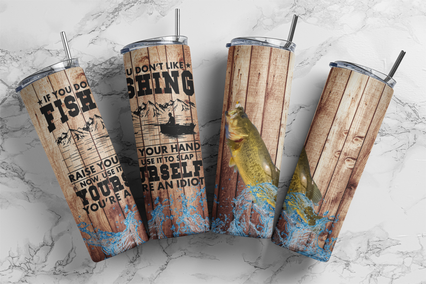 Fishing Funny 20oz Skinny Tumbler