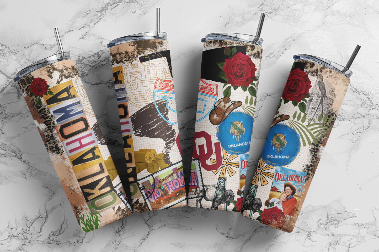 Oklahoma OU 20oz Skinny Tumbler