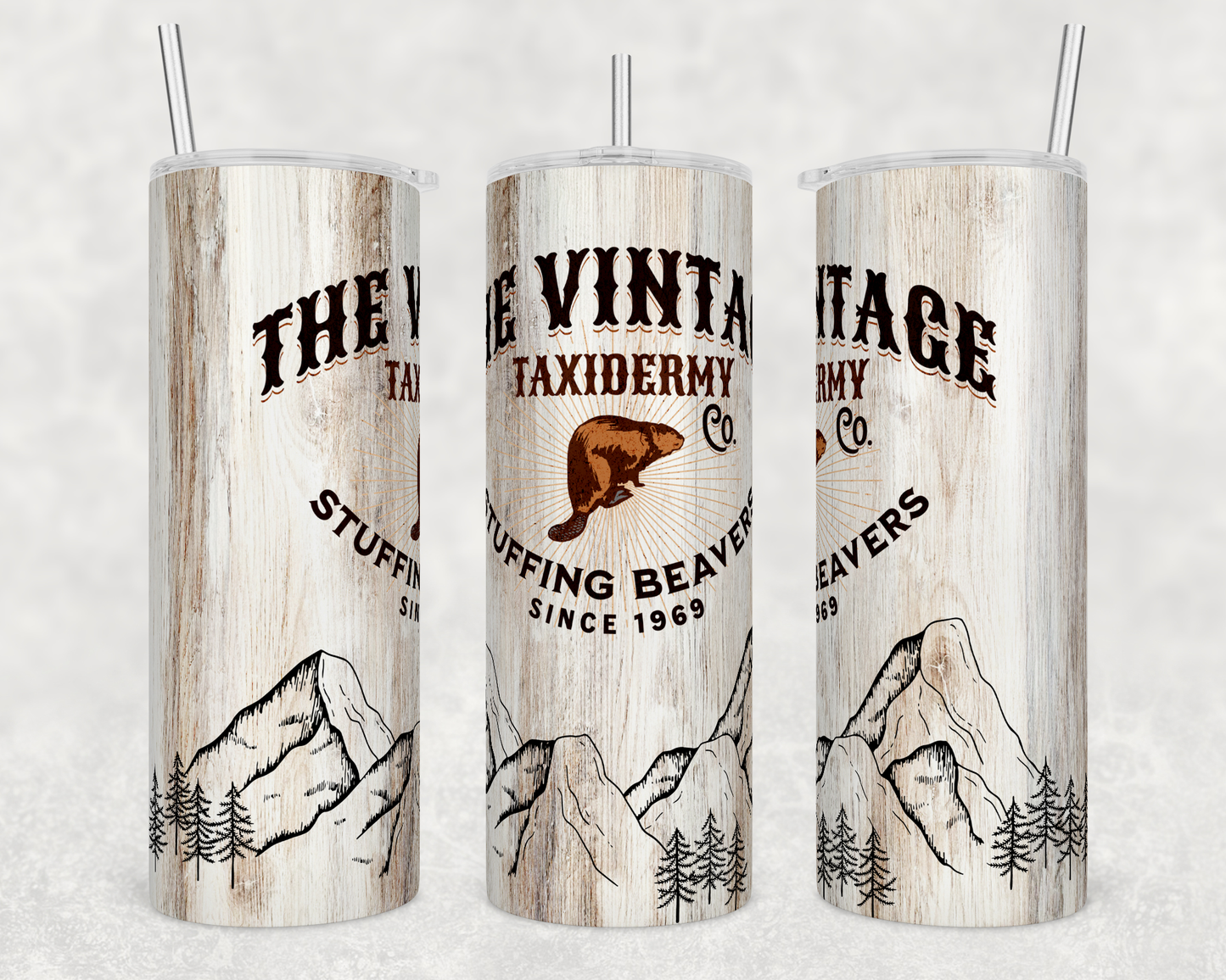 Taxidermy - Stuffing Beavers 20oz Skinny Tumbler