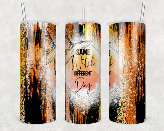 Same Witch Different Day - Halloween 20oz Skinny Tumbler