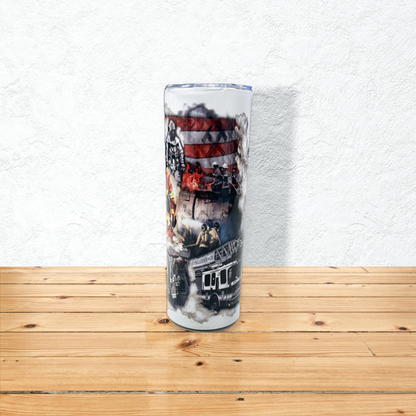 Into the Smoke Firefighter 20 oz. Skinny Tumbler