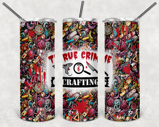 True Crime Crafting 20oz Skinny Tumbler