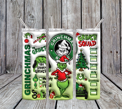 Grinch Coffee - Christmas 20oz Skinny Tumbler