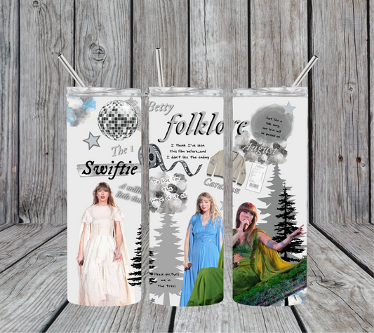 Folklore Taylor Swift 20oz Skinny Tumbler