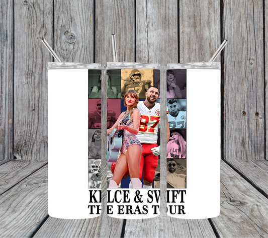 Kelce Swift The Eras Tour 20oz Skinny Tumbler