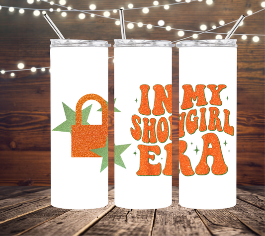 Taylor Swift In My Showgirl ERA & Lock 20oz Skinny Tumbler