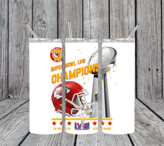 Kansas City Chiefs Super Bowl Champions 20oz Skinny Tumbler