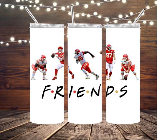 KC Chiefs Players FRIENDS 20oz Skinny Tumbler
