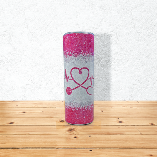 Nurse - Heartbeat 20 oz. Skinny Tumbler