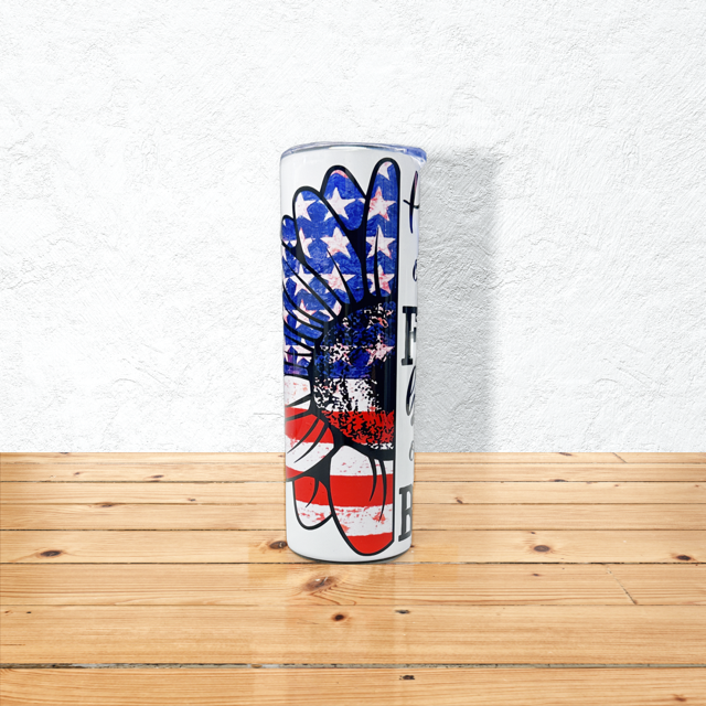 Home of the Free Because of the Brave 20 oz. Skinny Tumbler