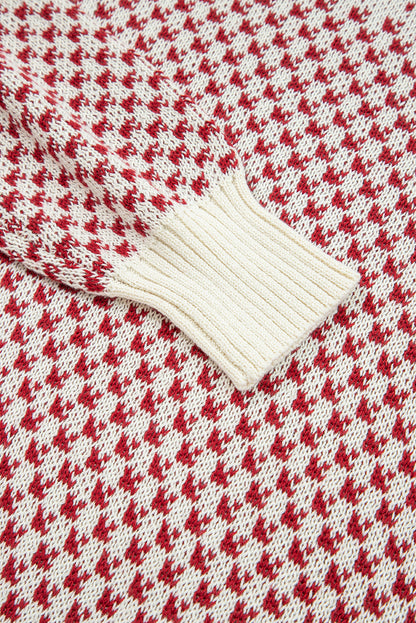 Black Colorblock Bishop Sleeve Knit Sweater