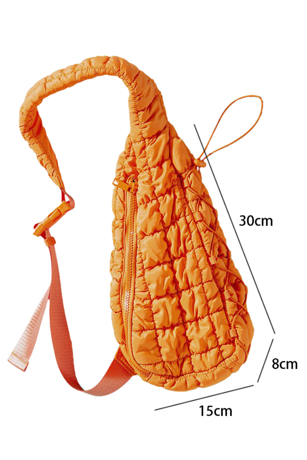 Wisteria Marshmallow Quilted Drawstring Crossbody Bag