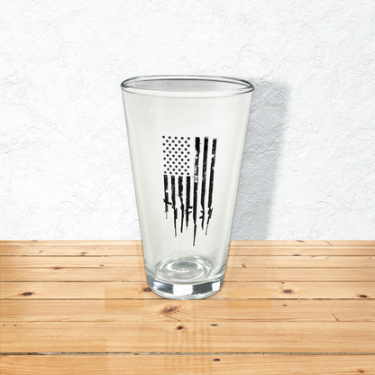 Gun Flag Pint Glass