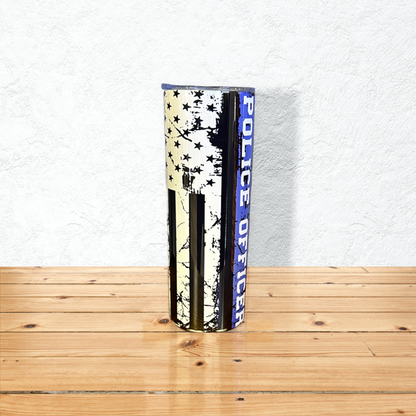 Police Officer, Thin Blue Line 20 oz Tumbler