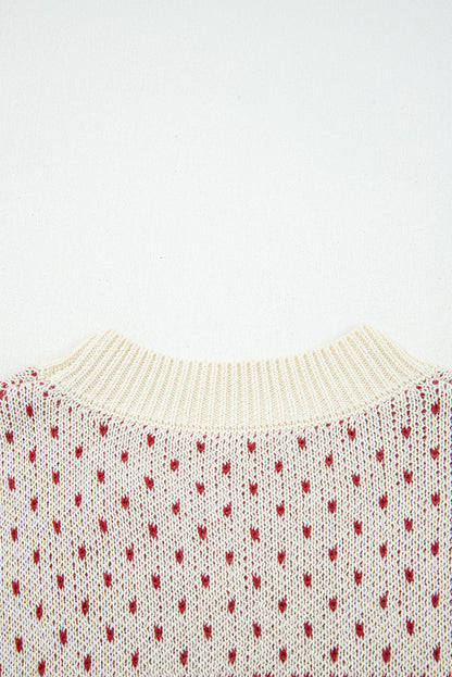 Black Colorblock Bishop Sleeve Knit Sweater