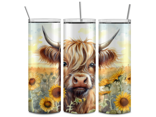 Baby Highland Cow -Fall 20oz Skinny Tumbler