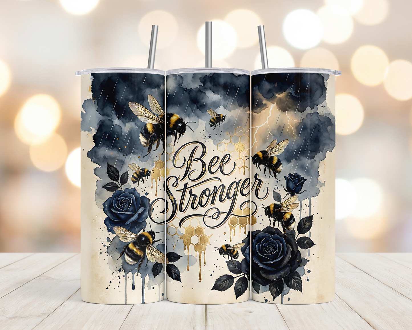 Bee Stronger 20oz Skinny Tumbler